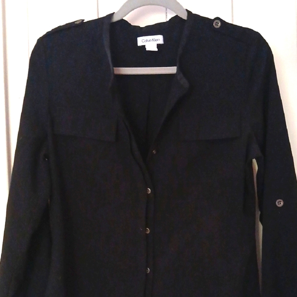 Calvin Klein long sleeve camp shirt